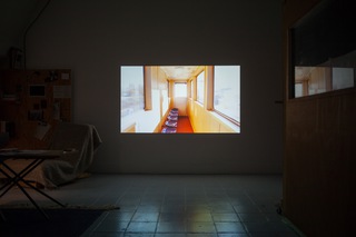 View of Lydia Debeer's studio during the HISK Open Studio's 2016, Ghent.
